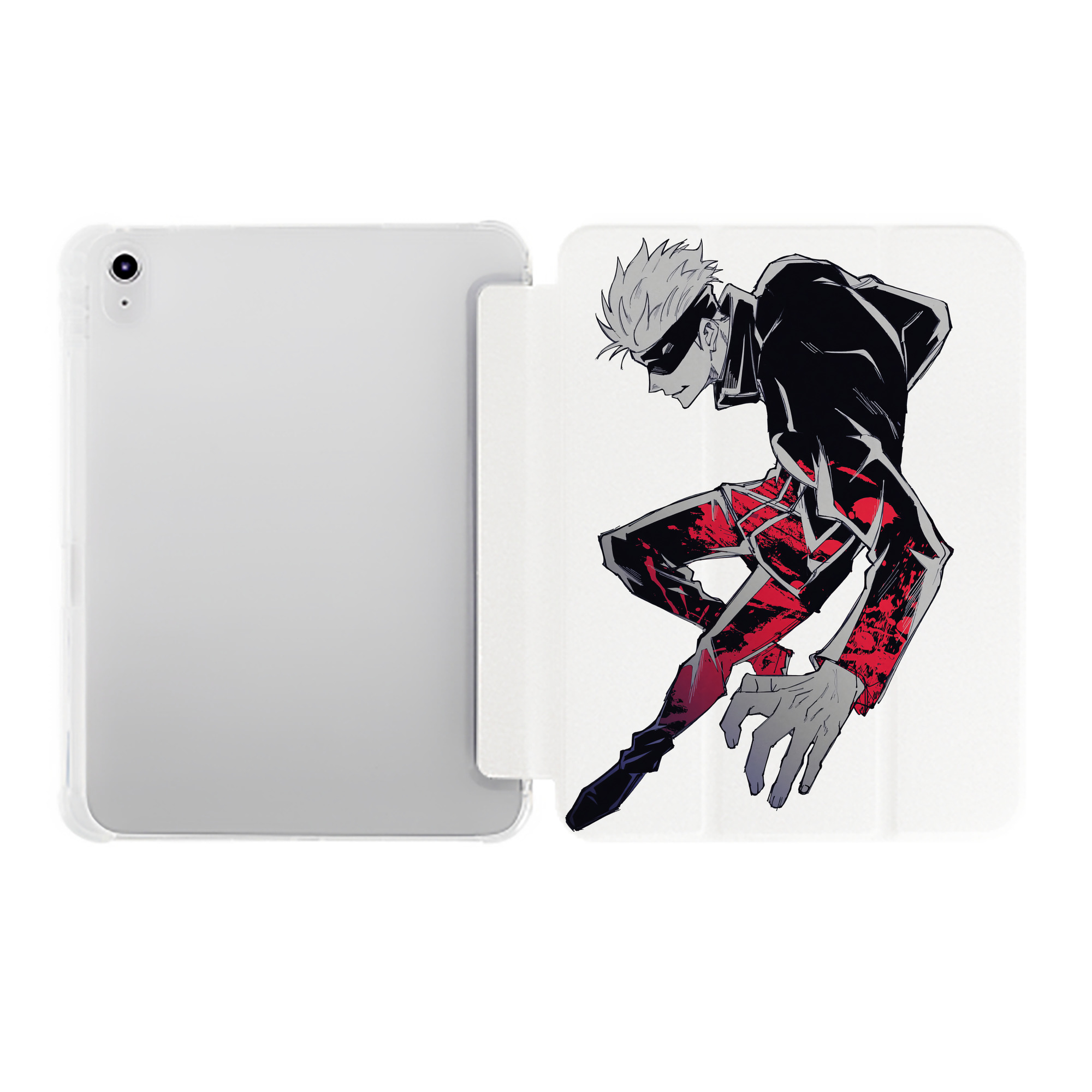 （画像用） 呪術廻戦 Jujutsu Kaisen IPad ケース ペン収納付き 三つ折りスタンド PUレザー×シリコン 対応機種9.5/10.5/10.9インチ